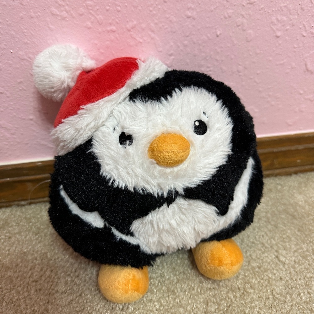 American Greetings Christmas Baby Penguin 7" Round Plush Stuffed Animal Toy